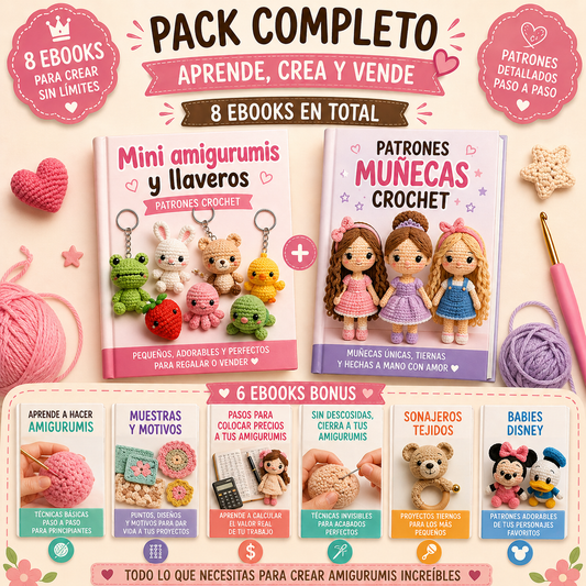 PACK COMPLETO AMIGURIMIS Y MUÑECAS + 6 BONUS